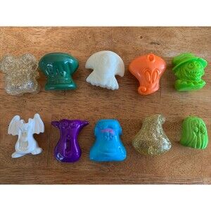 Vintage Crazy Bones Large Gogos Mixed Color Lot‎ Classic 10 Piece Total